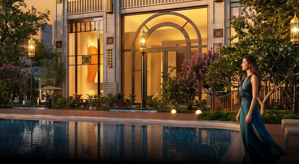 Swimming pool luxury deck amenity